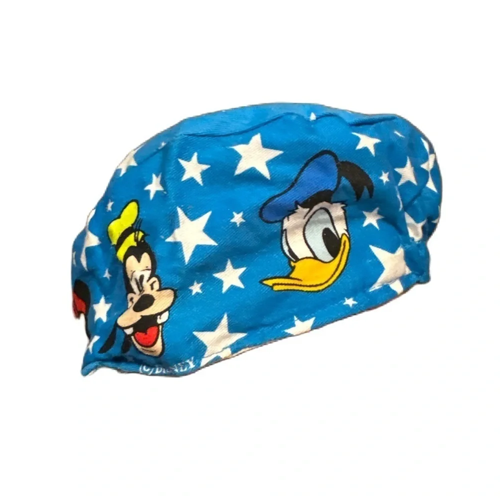 Vintage Mickey Mouse Hat Retro Blue Painters Cap Disney Character Stars Child